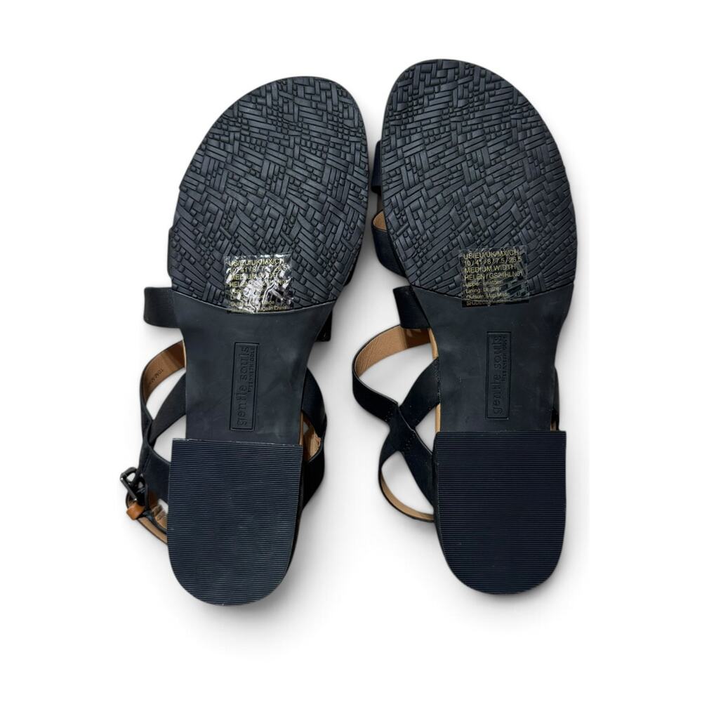 Gentle Souls Women’s Black Leather Strappy Flat Sandals Size 10 - Picture 10 of 11